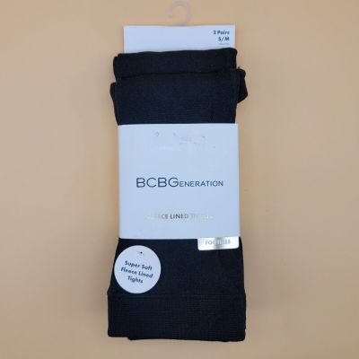 BSBGeneration Black Fleece Lined Tights Adult Size Small Medium 2 pairs NIP